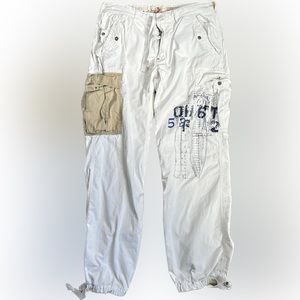 Vintage Polo Ralph Lauren Sportsman Sailing Canoe Cargo Pants White 36/34 VTG